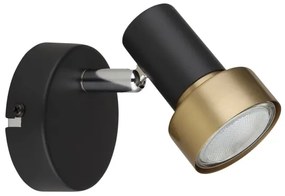 Globo 57917-1G - Faretto da parete MASON 1xGU10/25W/230V nero/oro