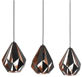 Eglo 49991 - Lampada a sospensione CARLTON 1 3xE27/60W/230V