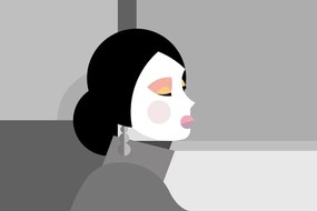 Carta da parati – Donna sconosciuta dall'estremo oriente