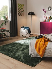 benuta Pop Tappeto a pelo lungo Ricky Verde 120x170 cm - Tappeto design moderno soggiorno