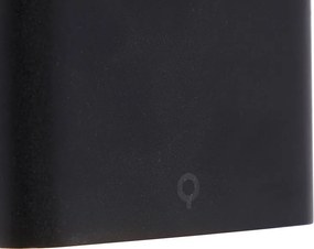 Lampada da parete esterna moderna nera 11,5 cm con LED IP65 - Batt