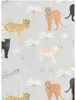 Majvillan Carta da parati Black Panther - Light Grey
