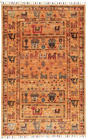 Samarkand Tappeto 120 x 80 Giallo (Pakistan) Annodato A Mano