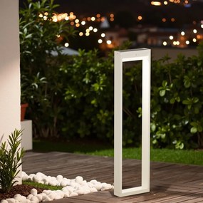 Paletto da giardino Solare Bianco con Sensore di Mov. 80cm serie VELA Colore  Bianco Naturale 4.000K