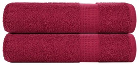 Asciugamani Da Bagno 2pz Bordeaux 100x150cm 360g/m² 100% Cotone /