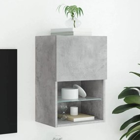 Mobile Tv Con Luci Led Grigio Cemento 40,5x30x60 Cm /