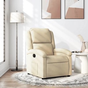 Poltrona Reclinabile İn Tessuto Crema /