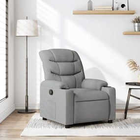 Poltrona Reclinabile İn Tessuto Grigio Chiaro /