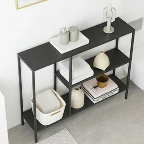 Mobile multiuso 80x80h cm in metallo grigio con vano e ripiani a giorno Jungle