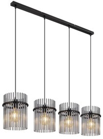 Globo 15698-4H - Lampadario a sospensione con filo GORLEY 4xE27/60W/230V nero