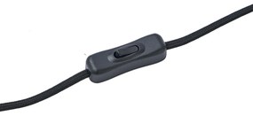 Lampada da tavolo di design nera con vetro fumé - Mochi