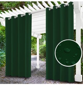 Tenda da giardino su anelli sulla terrazza MIG71 verde bottiglia