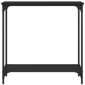 Tavolino consolle nero 75x30,5x75 cm in legno multistrato