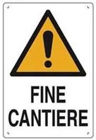 10pz cartello fine cantiere - cm.40x60h. in plastica fer445269