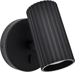 Eglo 902031 - Faretto da parete orientabile PORTILLO 1xGU10/5W/230V, nero