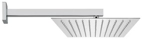 Kit doccia braccio 25 cm e soffione rettangolare 25x15 cm cromato lucido