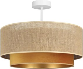 Plafoniera SARTA 1xE27/60W/230V Ø 45 cm rame/juta