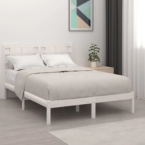 Giroletto bianco in legno massello 120x190 cm small double