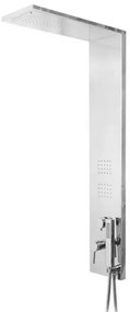 Colonna doccia multifunzione cromo lucido con 4 getti in acciaio inox