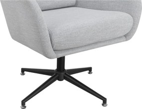 Poltrona in velluto grigio chiaro Vanessa - Støraa