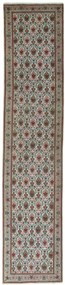 Tabriz Tappeto 90x400 Beige (Iran) Annodato A Mano