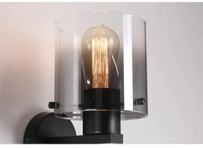 Searchlight 88912-1BK - Applique SWEDEN 1xE27/60W/230V nero/smoked