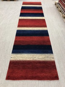 Loribaft Tappeto 390 x 100 Rosso (Iran) Annodato A Mano