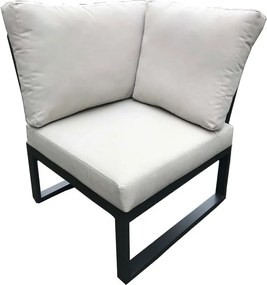 Set da giardino in alluminio grigio per 5 persone Rotterdam - Rojaplast