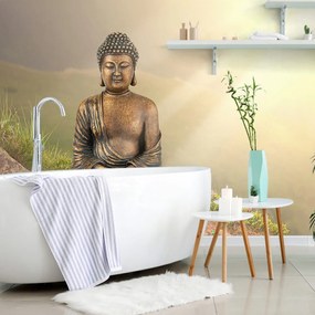 Carta da parati – Statua di Buddha in posizione meditativa