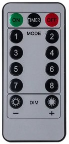 Aigostar - Catena luminosa LED natalizia da esterno 120xLED/6W/230V/8 funzioni 3x0,7m IP44 bianco caldo+telecomando