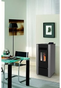 Stufa A Pellet Ad Aria Ventilata 6 KW Efesto Antracite C-Line