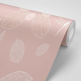 Carta da parati – Libellule rosa nel cerchio Mandala