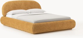 Letto imbottito in teddy bouclé con contenitore Alba