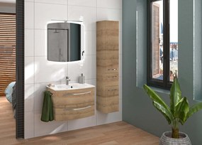 Mobile sottolavabo e lavabo Imagine quercia L 70 x H 48 x P 48 cm 1 vasca 2 cassetti