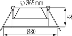 Kanlux 39260 - Faretto da incasso LED FIZU LED/4W/230V 3000/4000/6500K nero