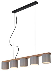 Lampadario Design Wood&Style 5x E14 Ø110cm