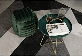 Poggiapiedi in velluto verde Softy - Mauro Ferretti