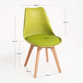 Pack 4 Sedie Synk Basic - Verde chiaro