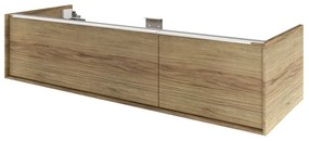 Mobile da bagno sospeso sotto lavabo L 135 x H 32 x P 48 cm quercia di campagna satinato, 1 cassetto SENSEA Neo