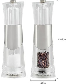 Cole&Mason - Set di macina sale e pepe BOBBI 2 pezzi 18,5 cm