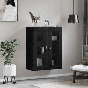 Mobile a parete nero 69,5x34,90 cm in legno multistrato