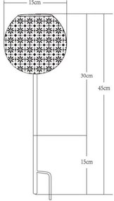 Lampada ad energia solare Galix 15 x 45 cm Metallo Retrò Decorazione (10 lm)