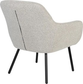 Poltrona bianca in tessuto bouclé Dude - White Label