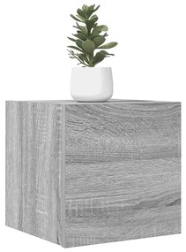 Armadietti Tv Montati A Parete 2pz Grigio Sonoma 30,5x30x30 Cm /