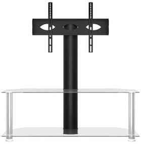 Supporto tv angolare 2 livelli per 32-70 pollici nero e argento