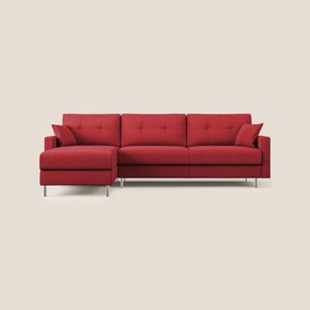 Megan divano letto angolare in microfibra smacchiabile T11 rosso