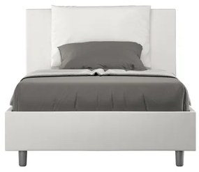 Letto senza rete imbottito 120x210 similpelle bianco Antea