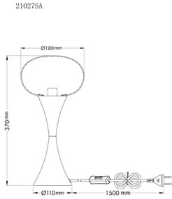 Globo 21027SA - Lampada da tavolo LULA 1xE14/25W/230V beige