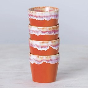 Tazza per espresso in gres bianco-arancio , 210 ml Grespresso - Costa Nova