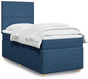 Giroletto A Molle Con Materasso Blu 90x200 Cm İntessuto /